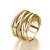 Gold Knot Cross Stack Ring